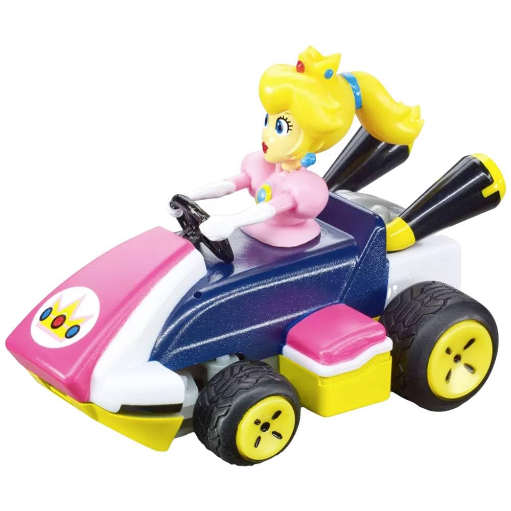 Carrera RC Mario Kart Mini RC Peach, For Children and Adults, Boys & Girls, Unique Original Licence, Instant Driving Fun with Ready to Run, Authentic Mario Kart Experience