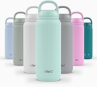 Vista 26 de Ello Cooper Twist - Botella de agua de acero inoxidable de 32 onzas con tapa para beber A prueba de fugas Doble pared y aislada al vacío Asa