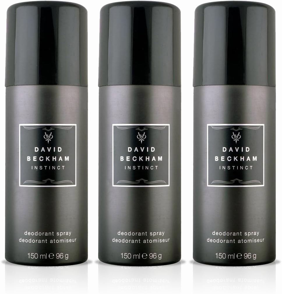 David Beckham Instinct Body Spray Deodorant, 150ml (Pack of 3)