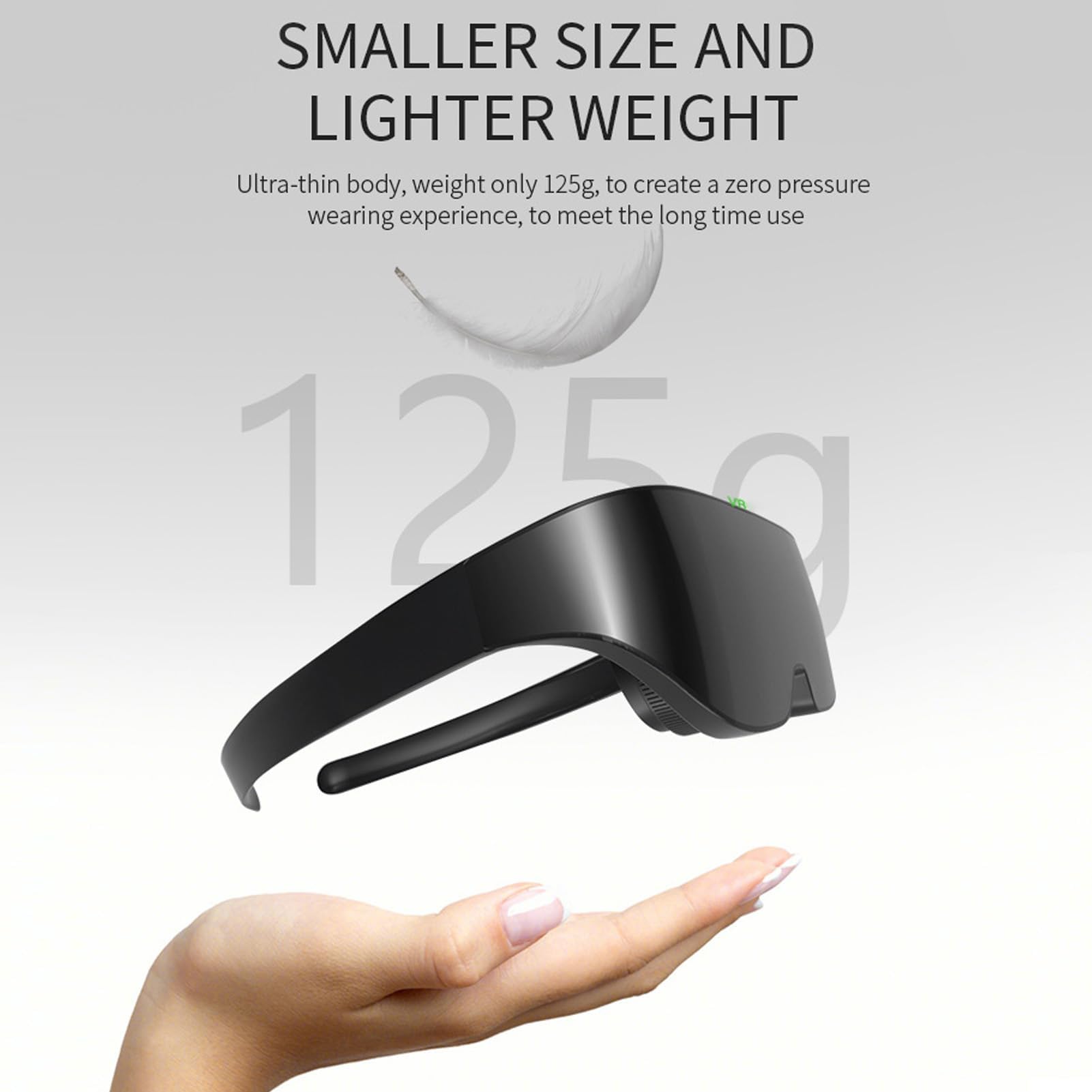 Occhiali 3D per Realtà virtuale, Occhiali Intelligenti VR Leggeri Occhiali per Realtà virtuale, Schermo 3D IMAX Occhiali VR Adatti alla miopia, Batteria da 8000 mAh, 4K HD Regolabile