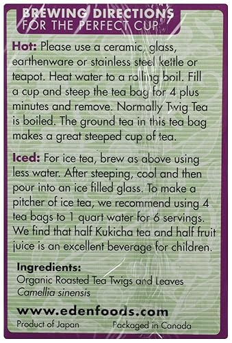 Miniatura 3 de Eden Organic Kukicha, Twig Tea 0.07 oz (paquete de 1)