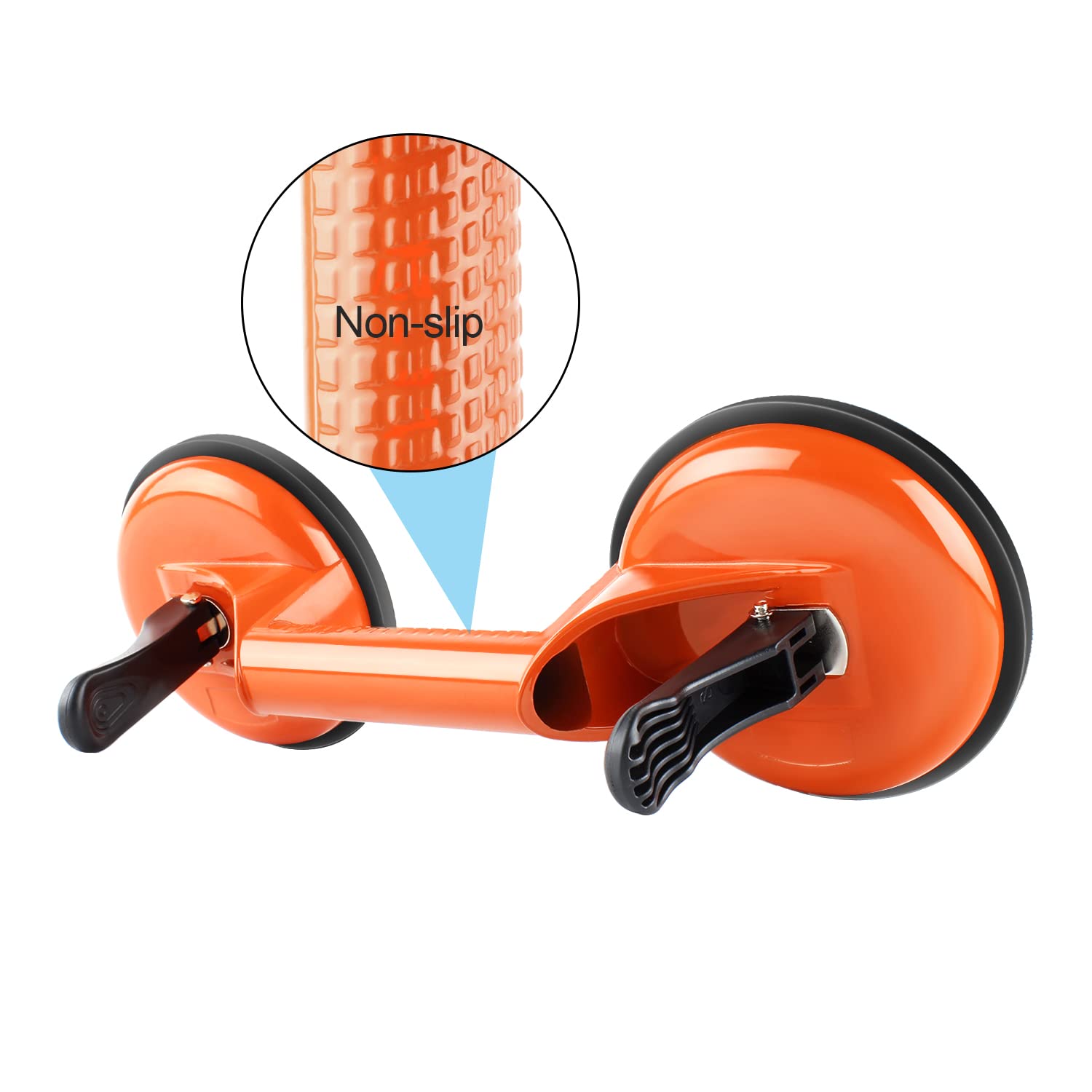 Forever Speed Ventosa de succión de cristal 105 kg 118 mm aluminio naranja 2 unidades