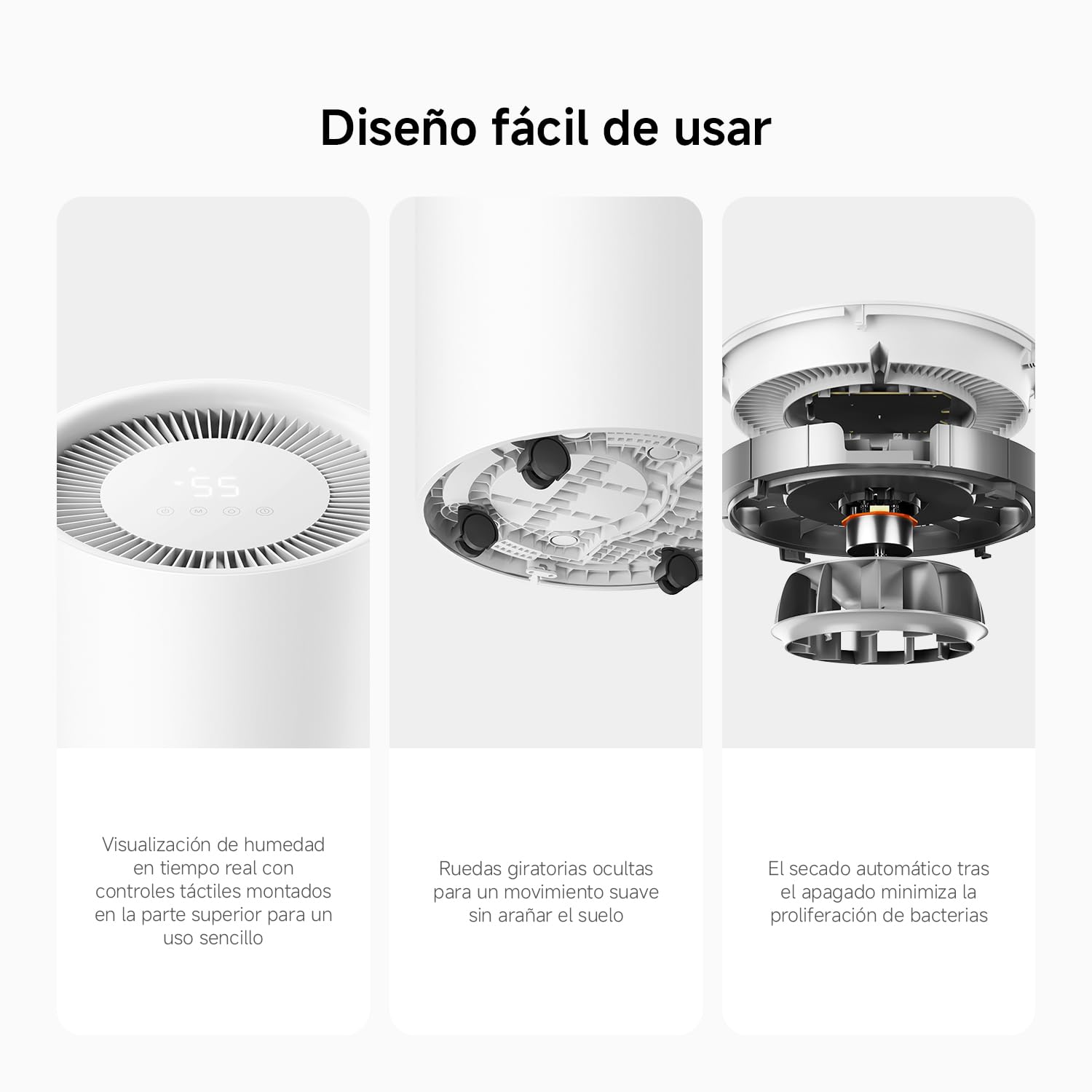 Xiaomi Smart Dehumidifier 13L, Deshumidificador Eléctrico Silencioso | Deshumidificador inteligente 13L/día con modo ropa y modo noche de 34dB. Deshumidificador de interiores para el hogar.