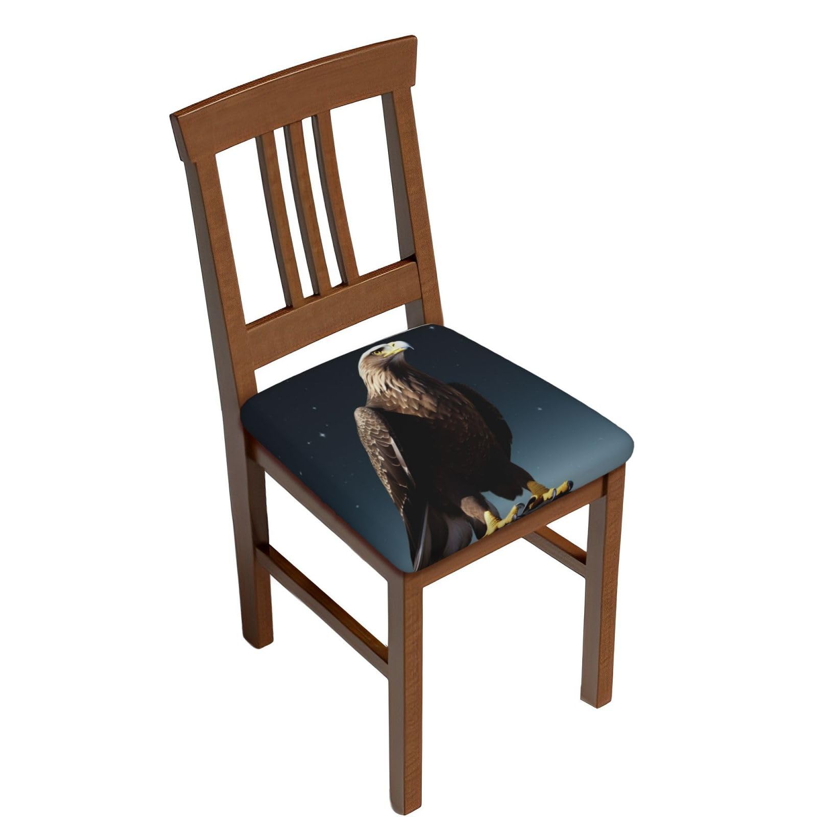 DWVTSLH Eagle Under The Stars Bar Stool Covers Square, Four Pieces High Elastic Soft Seat Cushion Cover Protector Washable Barstool Slipcovers Nonslip Replacement Square Bar Chair Covers
