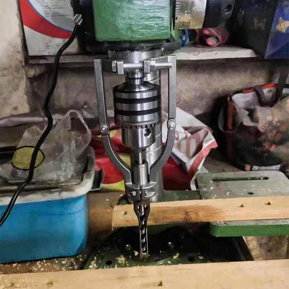 Adaptateur de Foret à Trou Carré Foret d'établi à Support de Convertisseur de Machine à Tenon Carré Support de Mandrin de Machine de Forage Trou Carré Accessoires