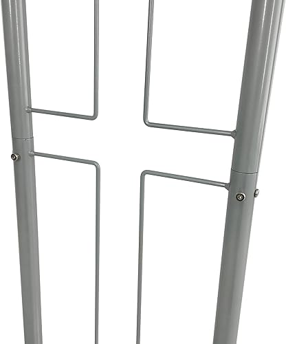 Miniatura 7 de FixtureDisplays® Atril, púlpito, podio para piso, diseño de cruz, acero y MDF - plata 119759