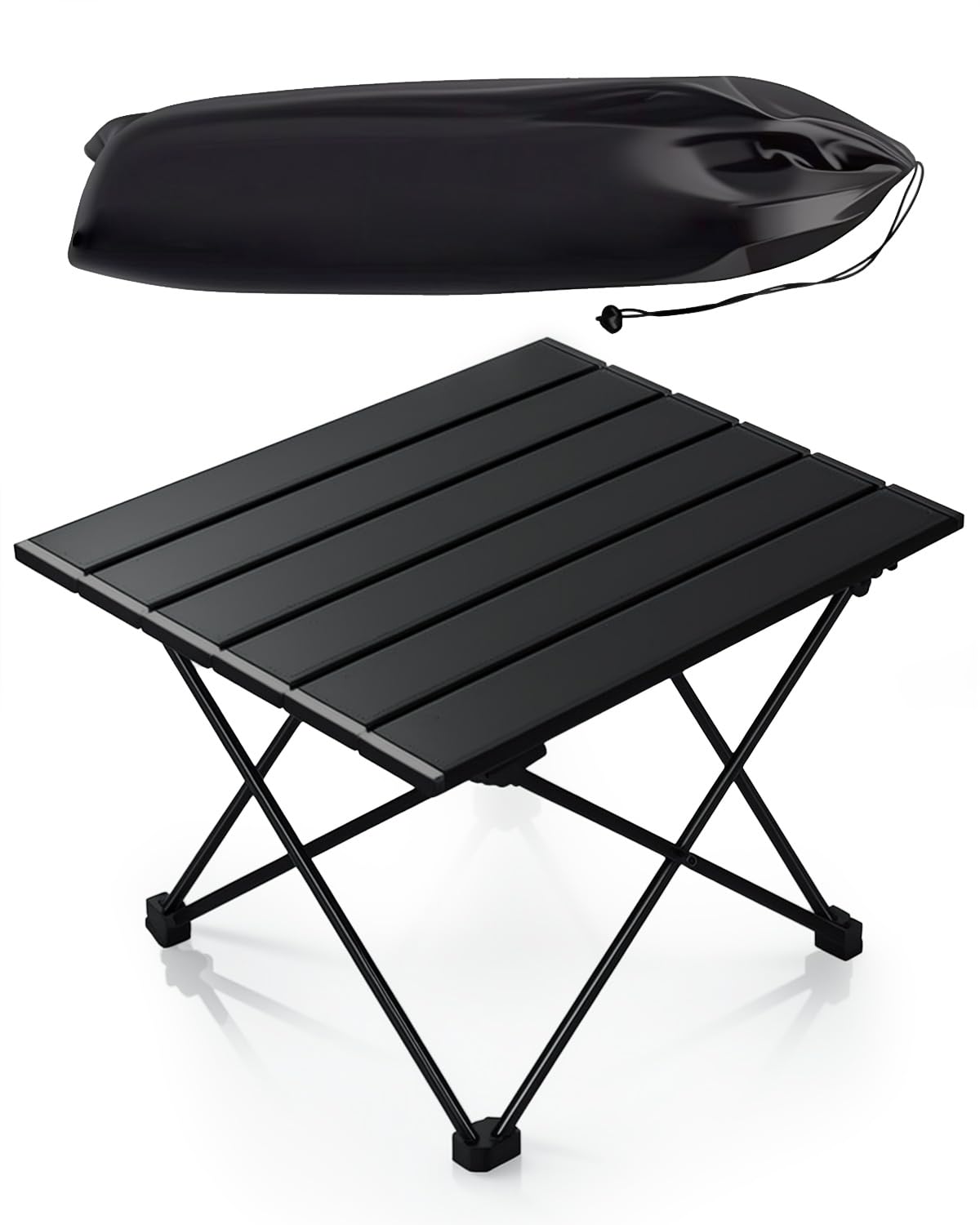 Torlaist Portable Folding Camping Table, Light Small Compact Aluminum Beach Table with Carrying Bag for Outdoor Small Camping Table for Beach Hiking Fishing Cooking Dining Picnic Camping