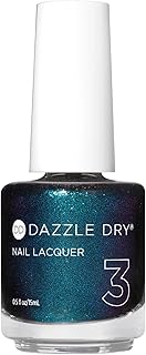 Dazzle Dry Nail Lacquer (Step 3) - Blue Blood - A full coverage galaxy-inspired shimmer that shifts blue, purple and green against a black base. (0.5 fl oz)