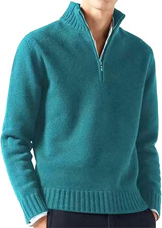 Generisch 2025 Maglione Casual Semplice Da Uomo Tinta Unita Caldo