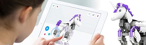 Miniatura 8 de UBTECH Serie mítica: Kit Unicornbot Kit de construcción y codificación habilitado para construcción y codificación Kit de aprendizaje, morado