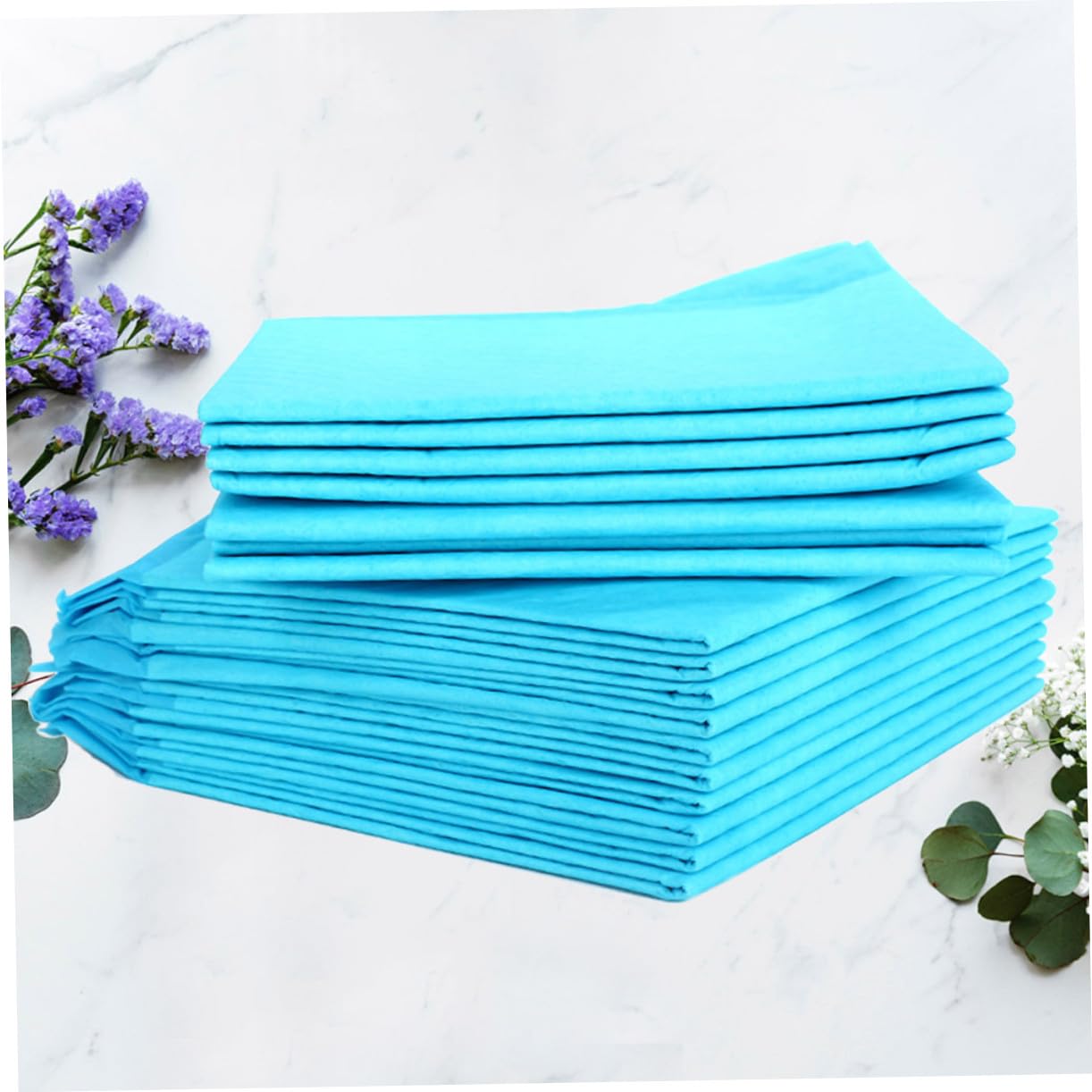 50 Piezas Empapadores Desechables para Mascotas Medianos Alfombrilla Absorbente para Entrenamiento de Cachorros y Perros Azul y Aleatorio Neutralizador de Olores Interior y