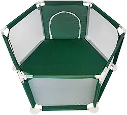 Cercadinho Infantil Hexagonal Desmontável Verde ELORIA