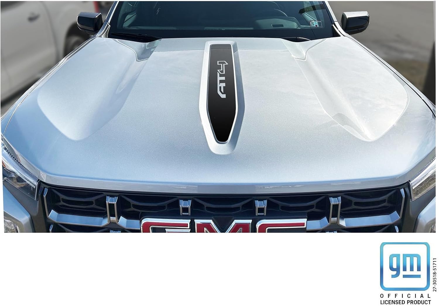 GMC Canyon AT4 Matte Black Center Hood Decal 2023-2026 GM Licensed