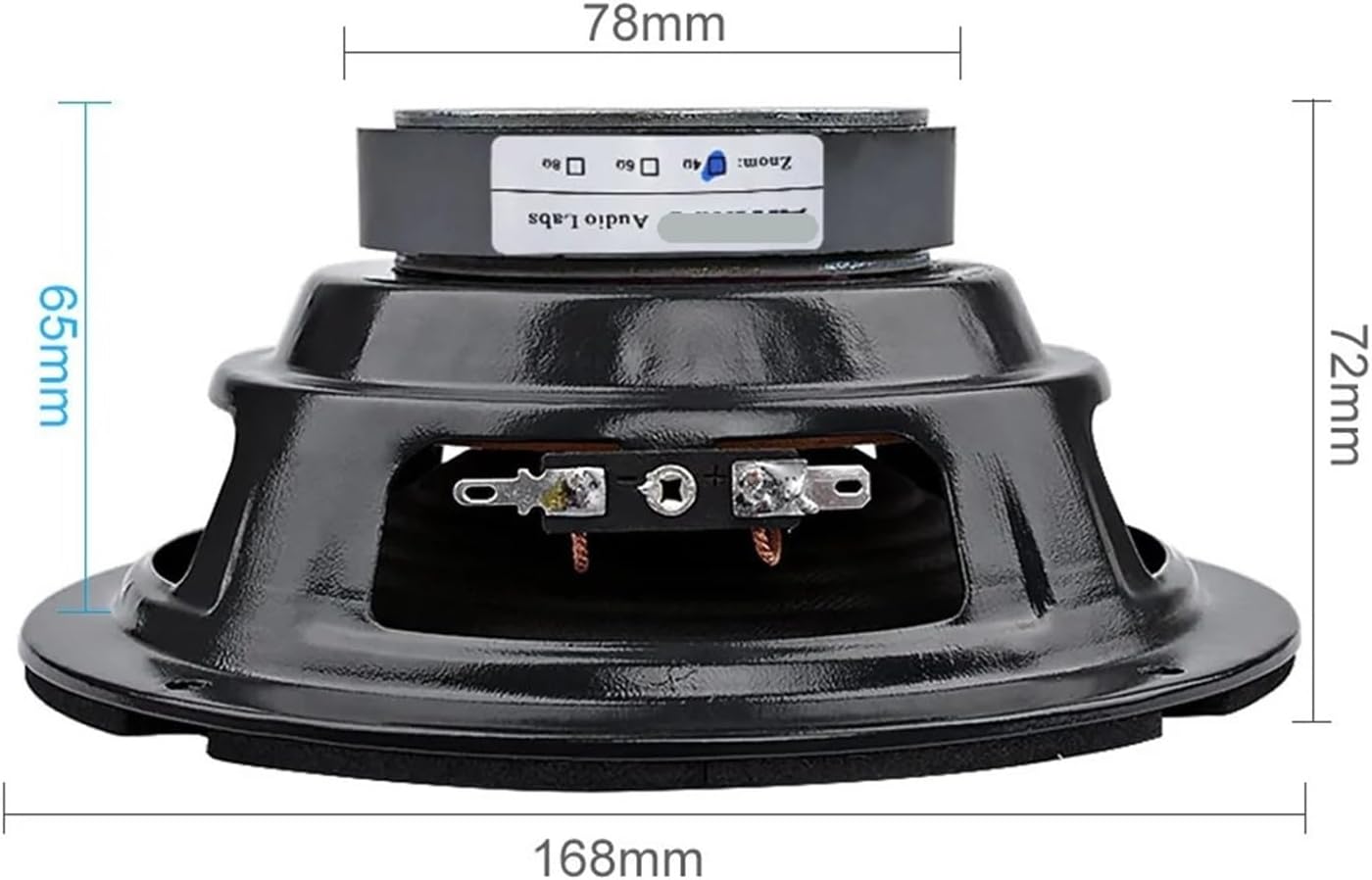 1Pc 6.5 Inch Midrange Bass Speaker 4 Ohm 150W Audio Music Speakers Woofer Loudspeaker(8 Ohm Speaker)