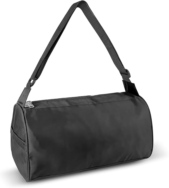 C&F BOGMOST Petit sac de voyage Duffel pliable sac de gymnastique imperméable pour Gym Beach Sac de natation Hommes Femmes Sac de poche léger Oxford sac de sport en tissu, A-Black-Small, 15 INCHES, Simple
