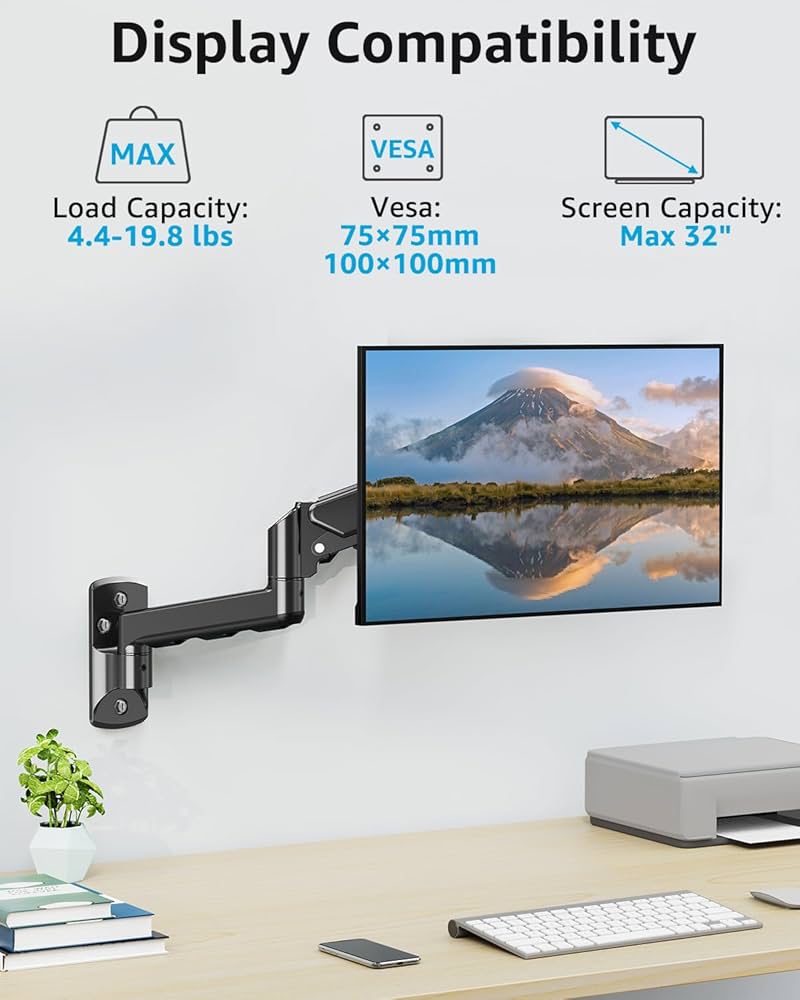 Amazon.co.jp: MOUNTUP PCモニターアーム 壁掛け 液晶ディスプレイ