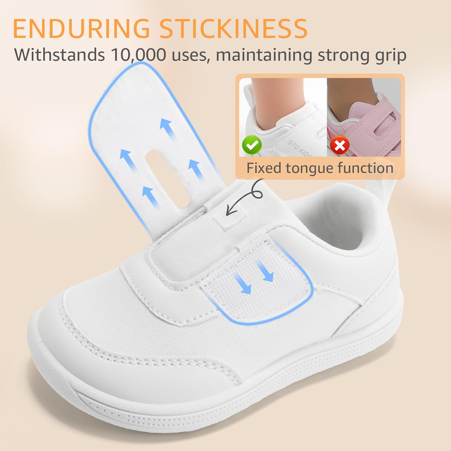 Toddler Wide Toe Box Barefoot Shoes Boys Girls Zero Drop,Baby First Walking Shoes Glitter Little Kids Sneakers Non-Slip Preschool Running Tennis Canvas Casual Preschool Outdoor Activities - Image 7