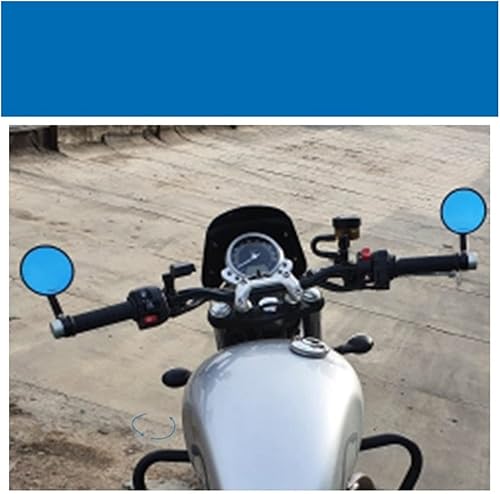 Miniatura 3 de Espejos laterales universales de 0.866 in para motocicleta, de aluminio, color negro, barra de mango lateral, para motocicleta, espejos retrovisores