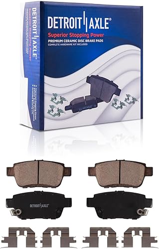 Miniatura 7 de Detroit Axle - Kit de freno para Honda Ridgeline 2006-2011 rotores de freno perforados y ranurados 2007 2008 2009 2010 pastillas de freno de