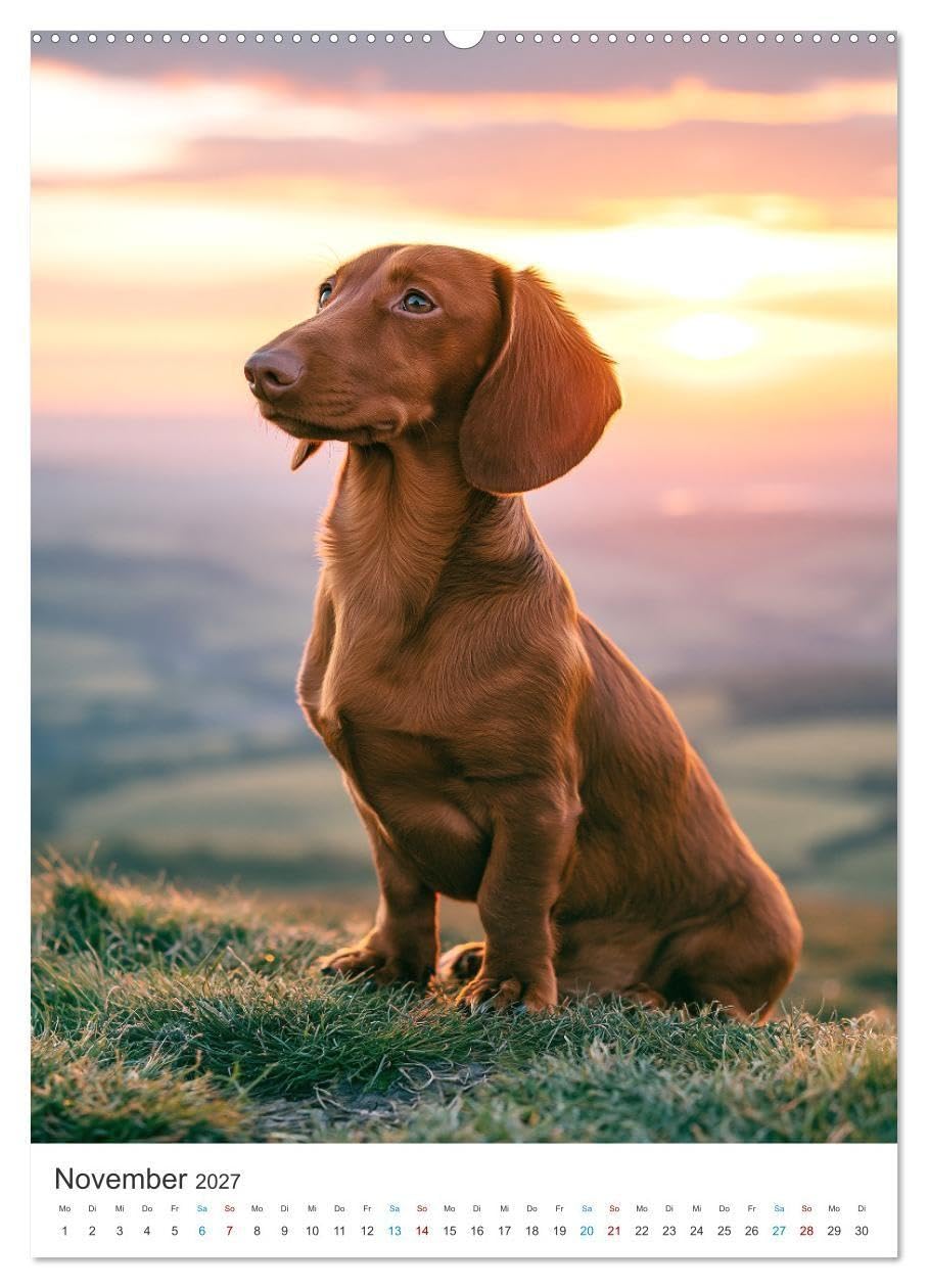 Ein Jahr voller Dackelliebe (hochwertiger Premium Wandkalender 2027 DIN A2 hoch), Kunstdruck in Hochglanz: Emotionale Motive, helle Farben und die ... für jeden Dackelliebhaber. (CALVENDO Tiere)
