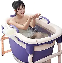 Banheira Dobrável Para Banho Adulto Confortável No Seu Box