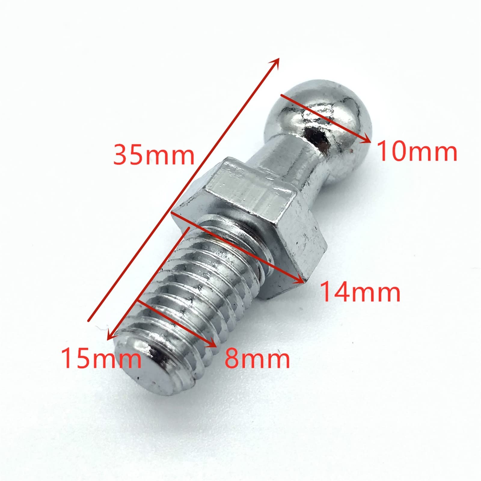 Coppia Terminali Per Montante A Gas M6 10mm - Prese In Plastica Per Cofano/baule - INPARTS