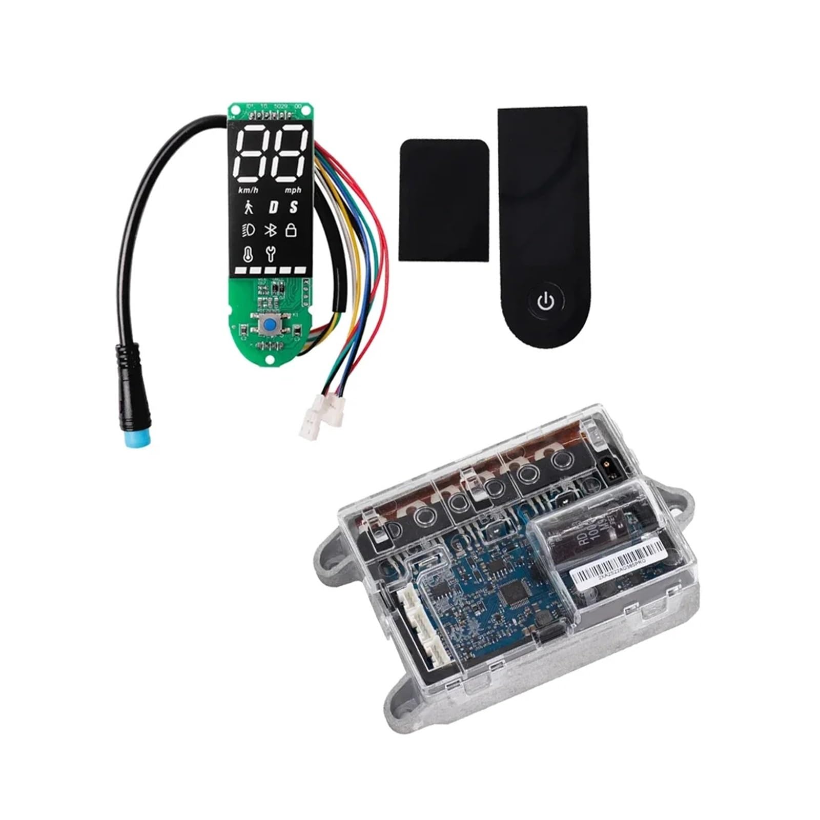 Placa Base for Patinete eléctrico Compatible con el Controlador Xiaomi Pro 2 V3.0, Placa de Circuito Bluetooth, Panel de Control y Cubierta de Pantalla.(A Set)