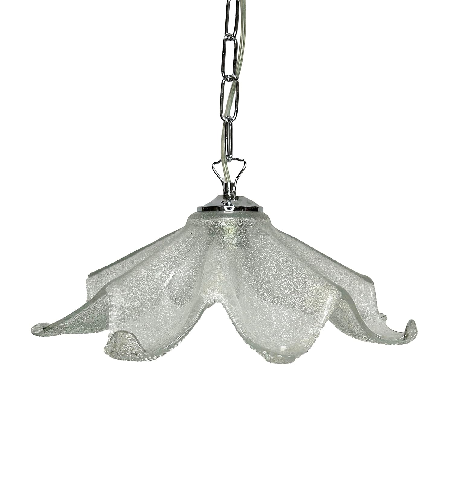 Generico Lampadario a Sospensione Moderno in Vetro Murano, 1 Luce, per Cucina, Bagno, Camera, Soggiorno, Scala, Corridoio art. 8 punte