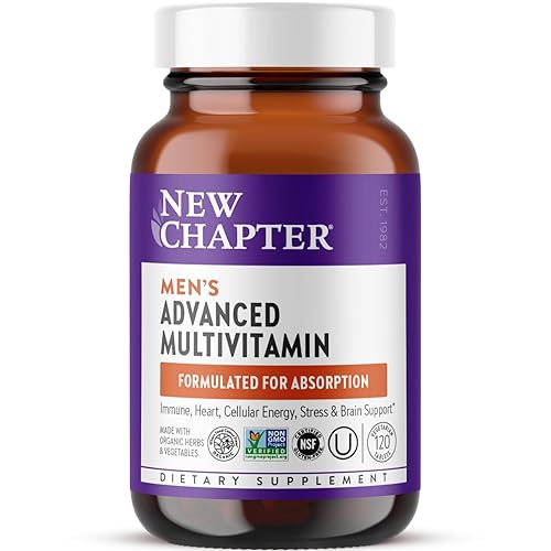 New Chapter Men's Multivitamin Advanced Formula for Stress, Brain, Immune,