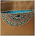 Mary Frances New Day Beaded Handbag Clutch – Sunburst Design Crossbody Evening Bag, Turquoise
