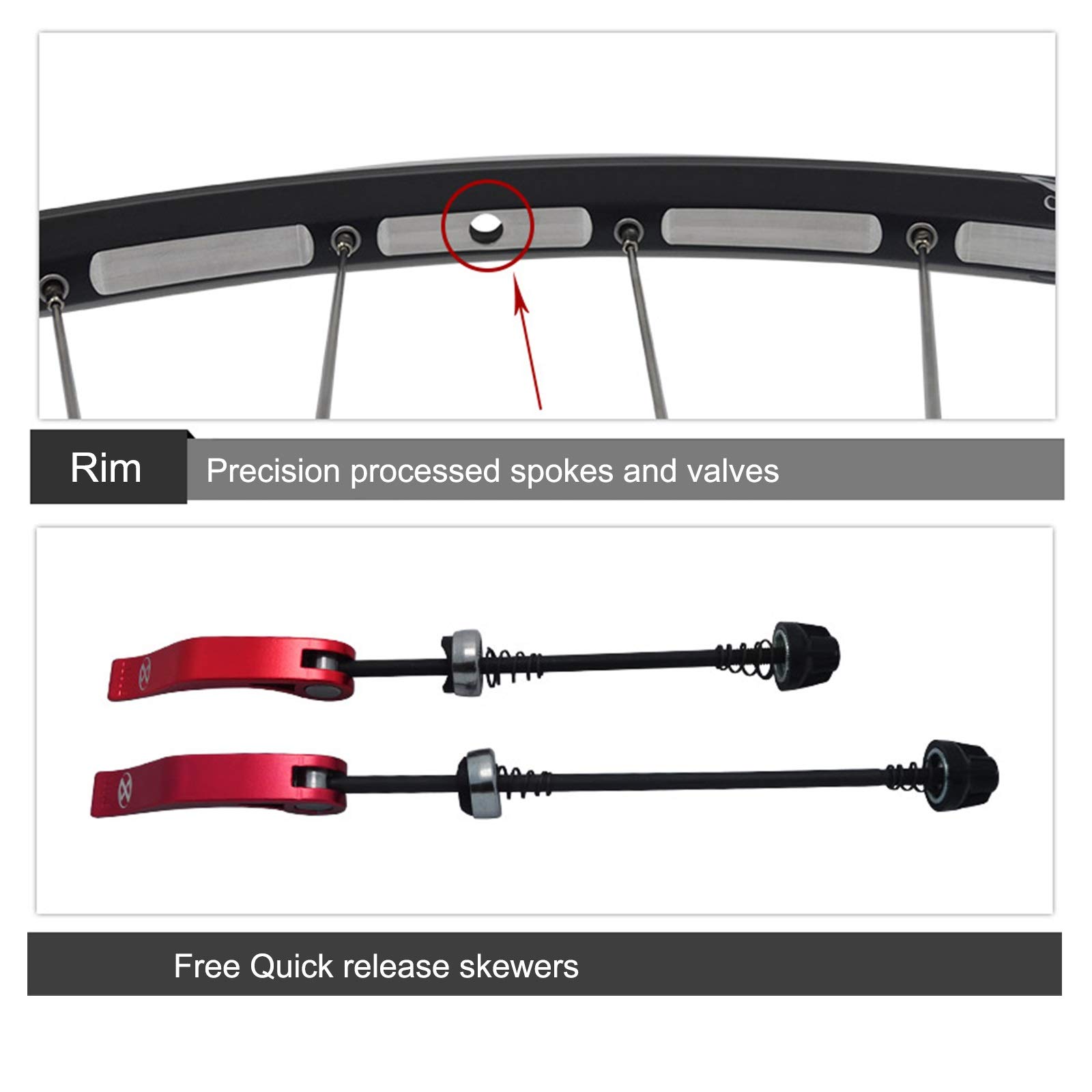 Amazon.co.jp: マウンテンバイク ホイールセット 26インチ ディスク/V