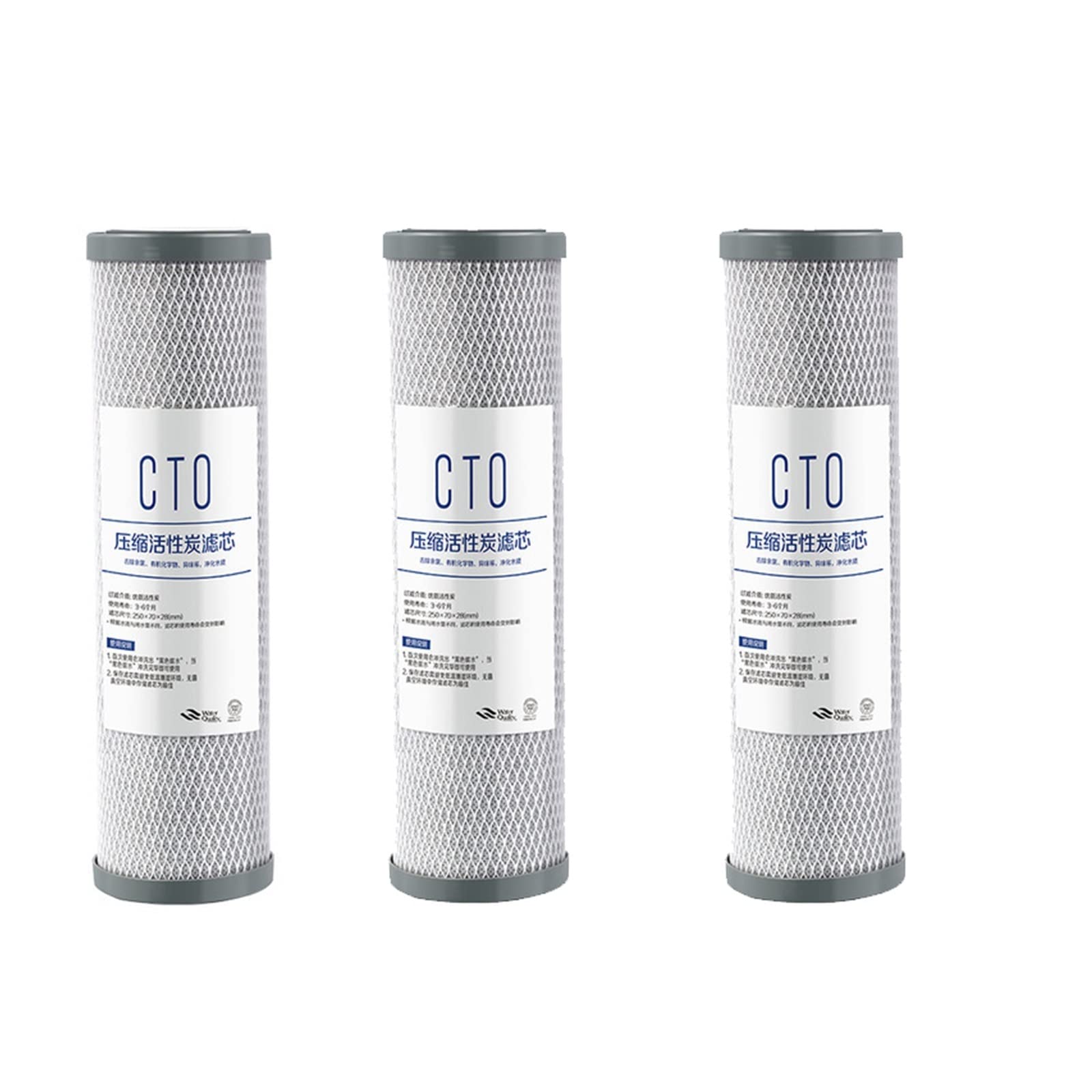 CVFRDD 10Inch CTO Actived Carbon Water Filter,Water Filter Cartridge,Filter the Water Removal The Cholorine.(Rosso)