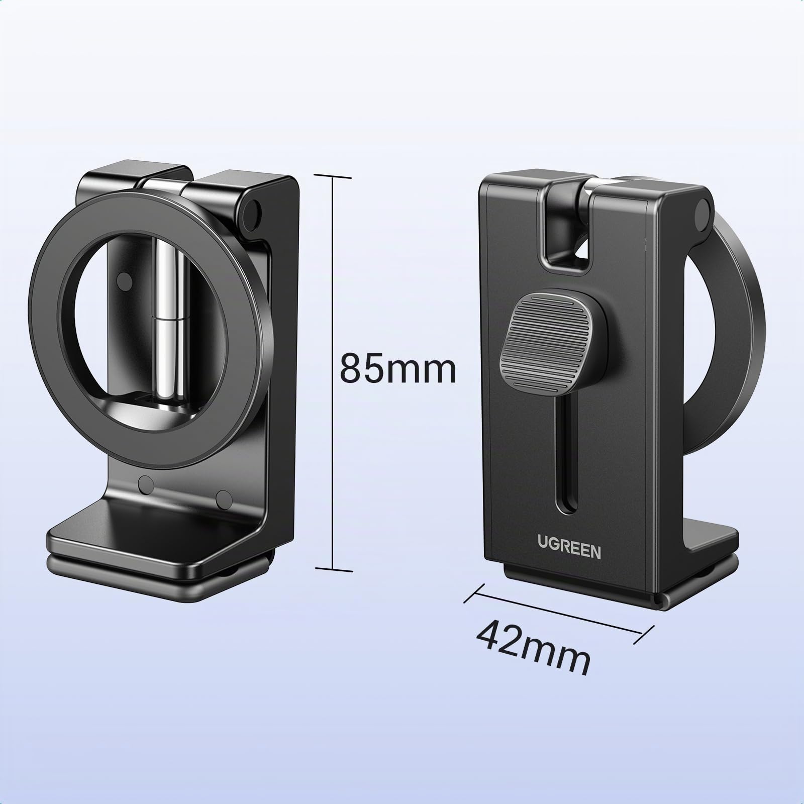 UGREEN Support Téléphone Avion Magnétique, Accessoire de Voyage Universel Portable Pliable Rotation à 360 Degrés Compatible avec MagSafe iPhone 17 Pro Max Air 16 15 14 13 12 Galaxy S25 S24