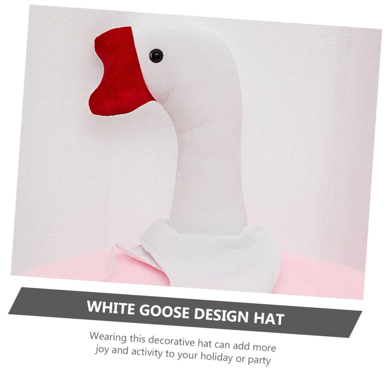 Toyvian Sombrero de Ganso de Peluche Blanco para Fiesta y Cosplay