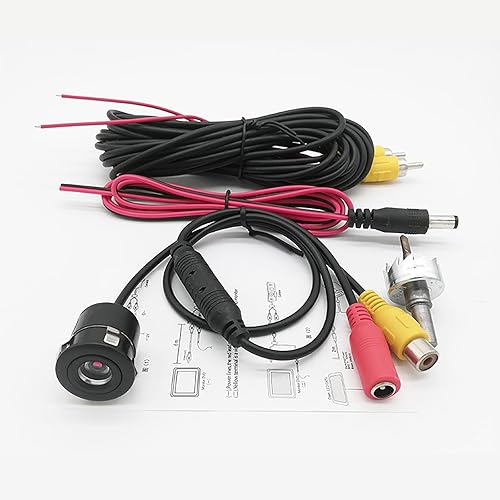 Cámara de respaldo de visión trasera, grabadora de visión nocturna impermeable, equipo de imágenes de línea de guía de ruta dinámica, monitor de