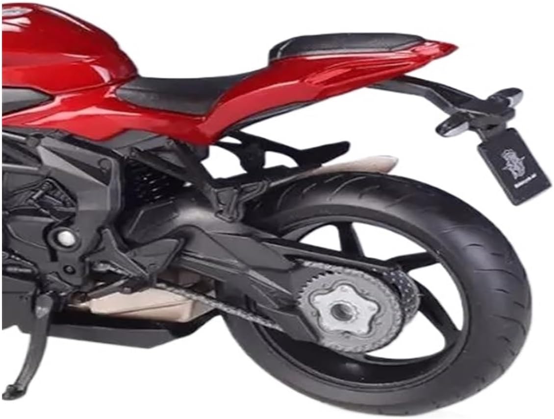Mini Simulation Motorcycle Toys 1:12 for MV Agusta Superveloce2022 Argo Alloy Racing Motorcycle Model Simulation Children's Toys Gifts Adult for Boys(Red)
