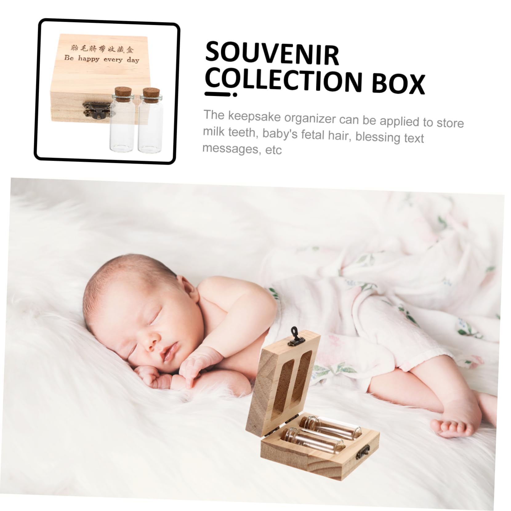 Garneck Support de rangement en bois pour bébé