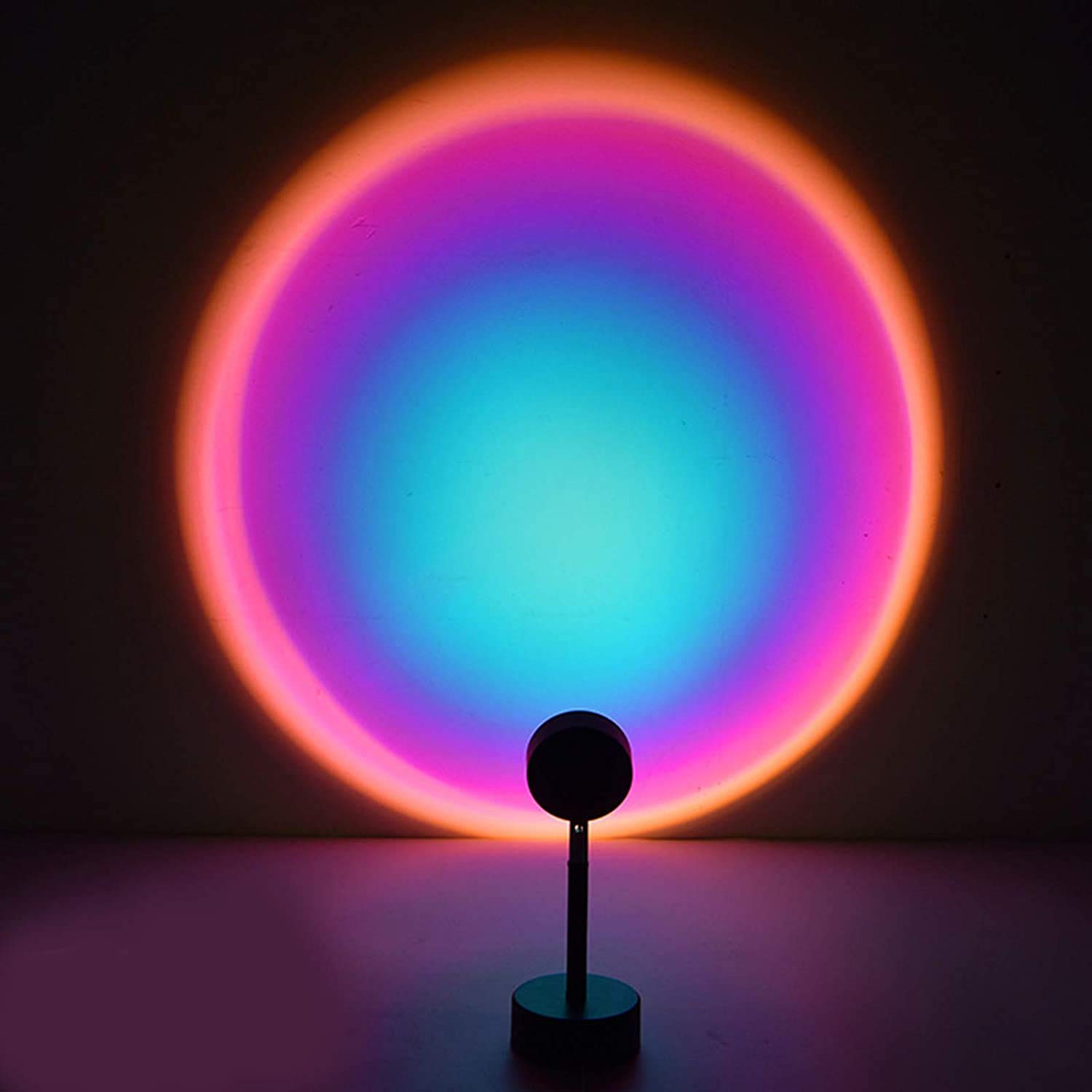Sunset Projection Lamp 5V 5W,360 Degree Rotated Projection Led Light,Romantic Night Light Projector Led Light for Kids Adults, Sunset Led Light for Home Living Room Bedroom Decor USB Power (Rainbow)