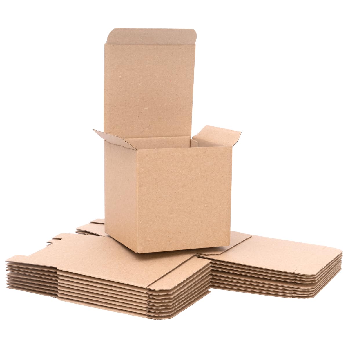 verpacking scatole regalo marrone [dimensione e quantità a scelta] piccole scatole pieghevoli per regali, gioielli, dolci 100 x 100 x 100 mm 100 pezzi