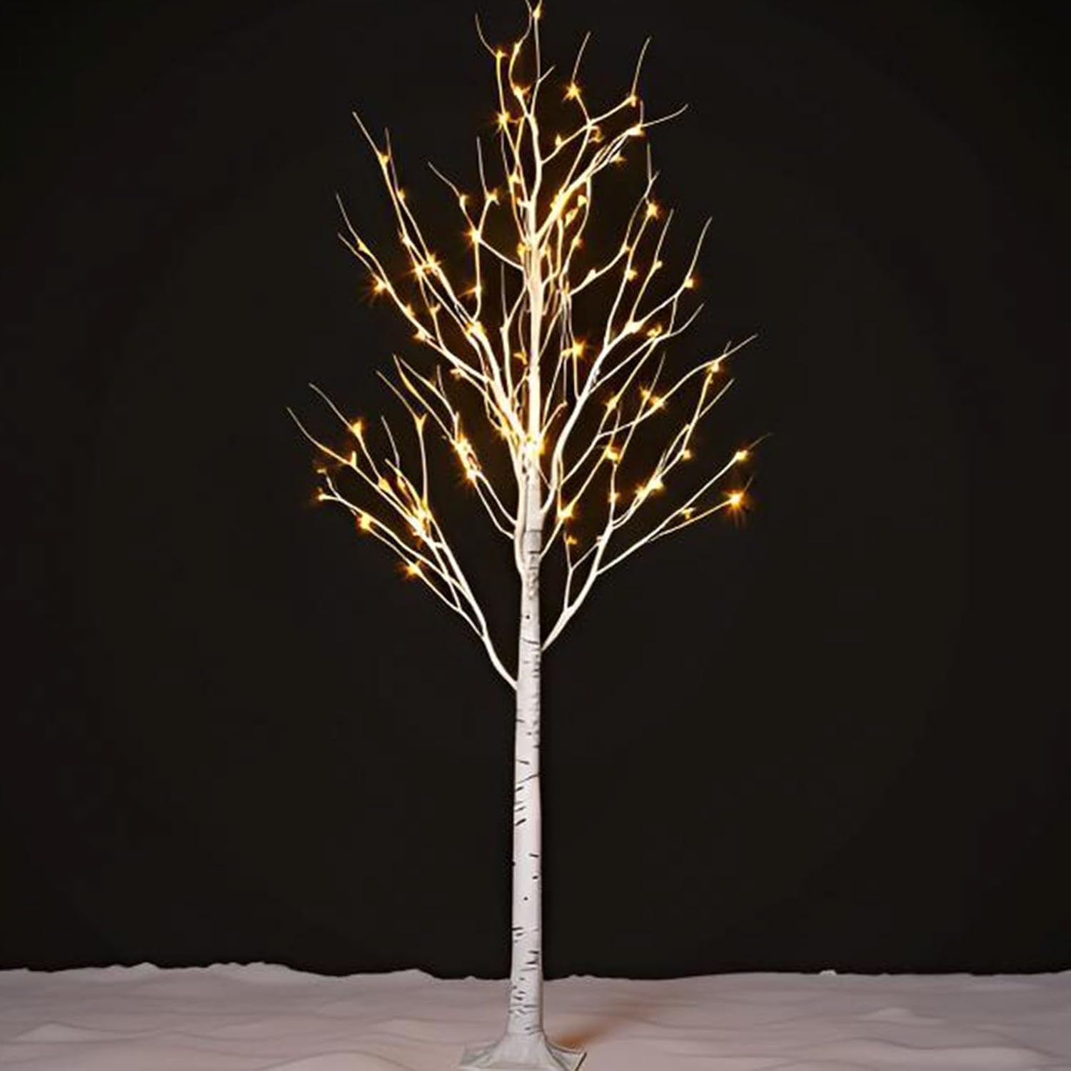 Twinkle Star Lighted Birch Tree 6 Feet 96 LED for Home Wedding Festival Party Christmas Decoration Floral 6ft