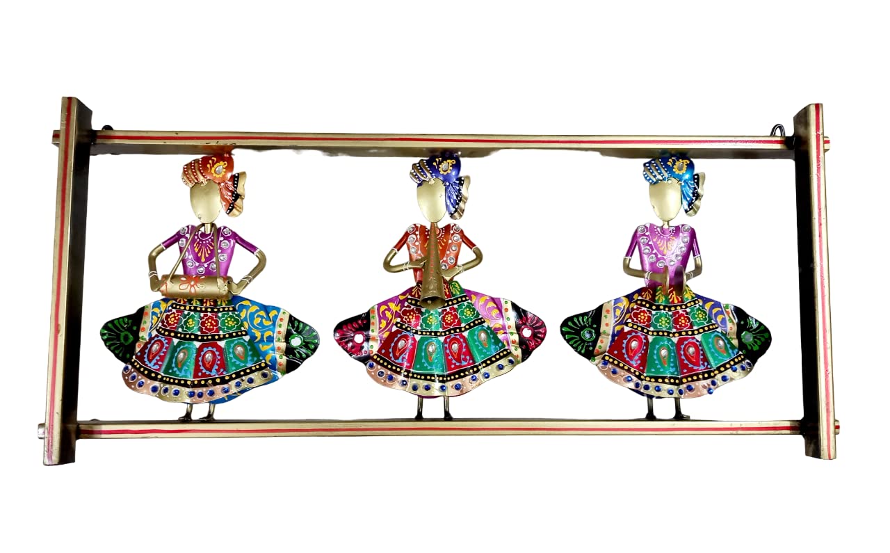 H. N. Enterprises - handmade metal wall decor metal wall art Multicolored shreenathji with led light