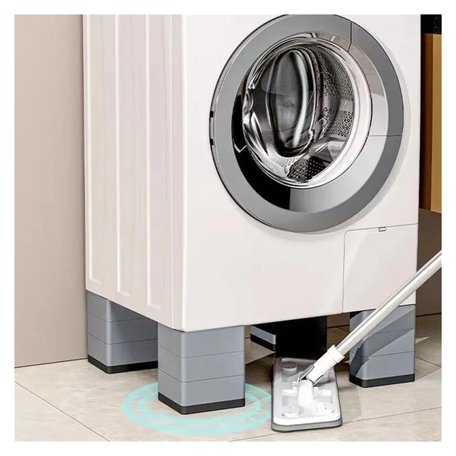 HIZON 4 Almohadillas for pies de Lavadora antivibración.(4pcs-8cm)