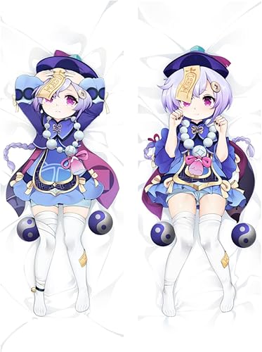 Miniatura 1 de Genshin Impact Zombie Qiqi Anime Girl Dakimakura Cuerpo Doble Cara 63.0 in x 19.7 in