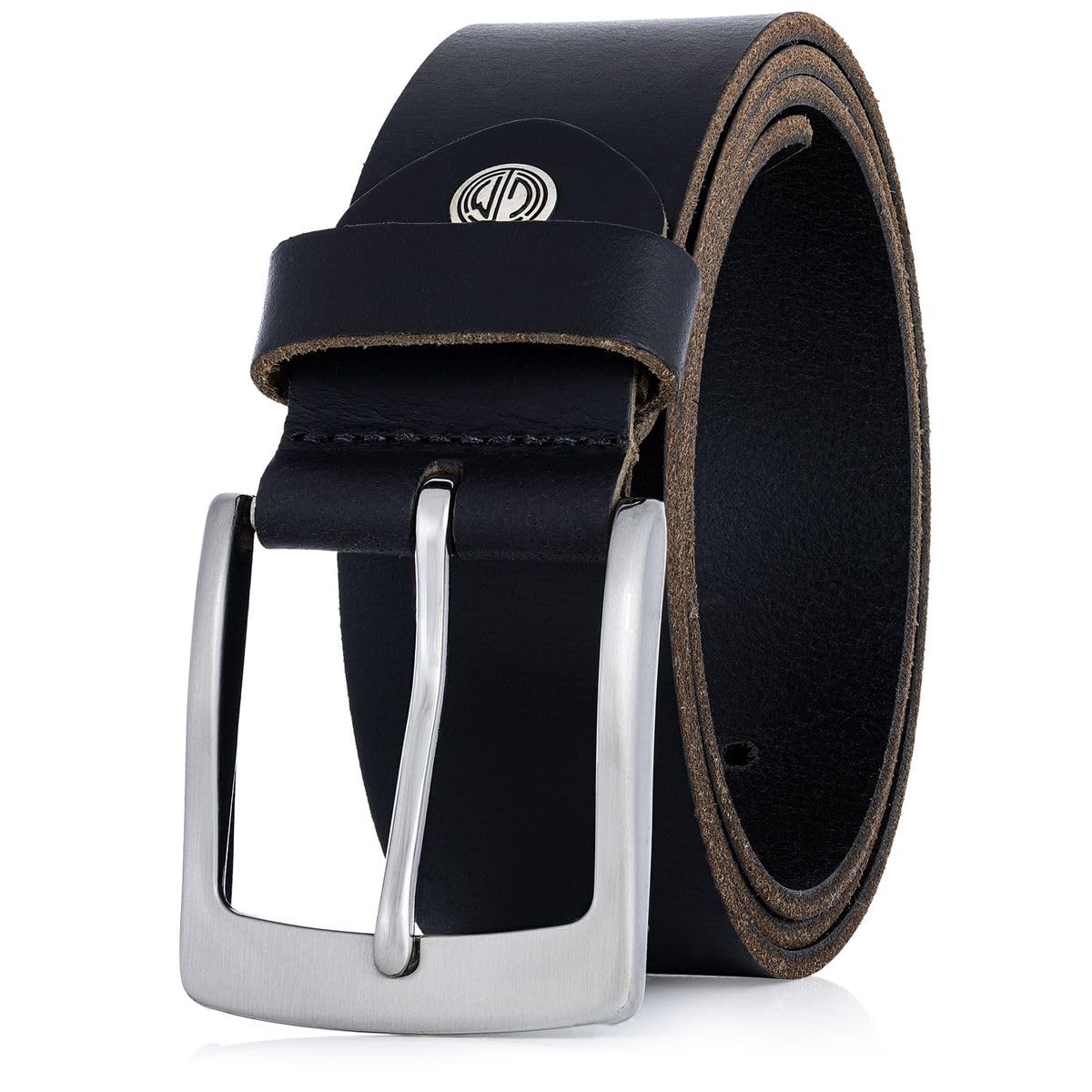 LINDENMANN Leder-Gürtel Herren 40 mm breit, Gürtel Herren Vollrindleder schwarz