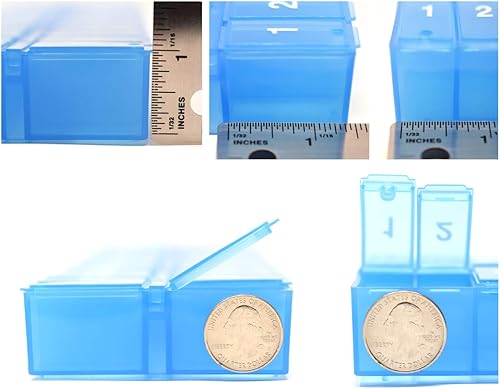 Miniatura 2 de PillThing - Organizador mensual de píldoras 1 vez al día, dispensador de pastillas de 31 días con compartimento extra, gran pastillero diario para