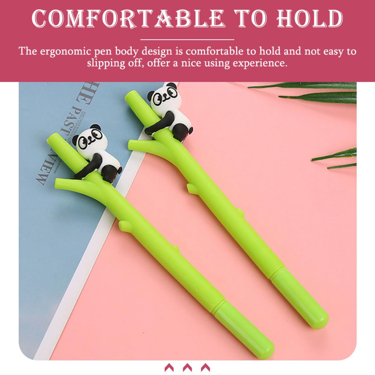 Lurrose Lot De 5 Stylos Gel Effaçables En Forme De Panda Pour Étudiants Papeterie De Bureau 10 Pièces X 5