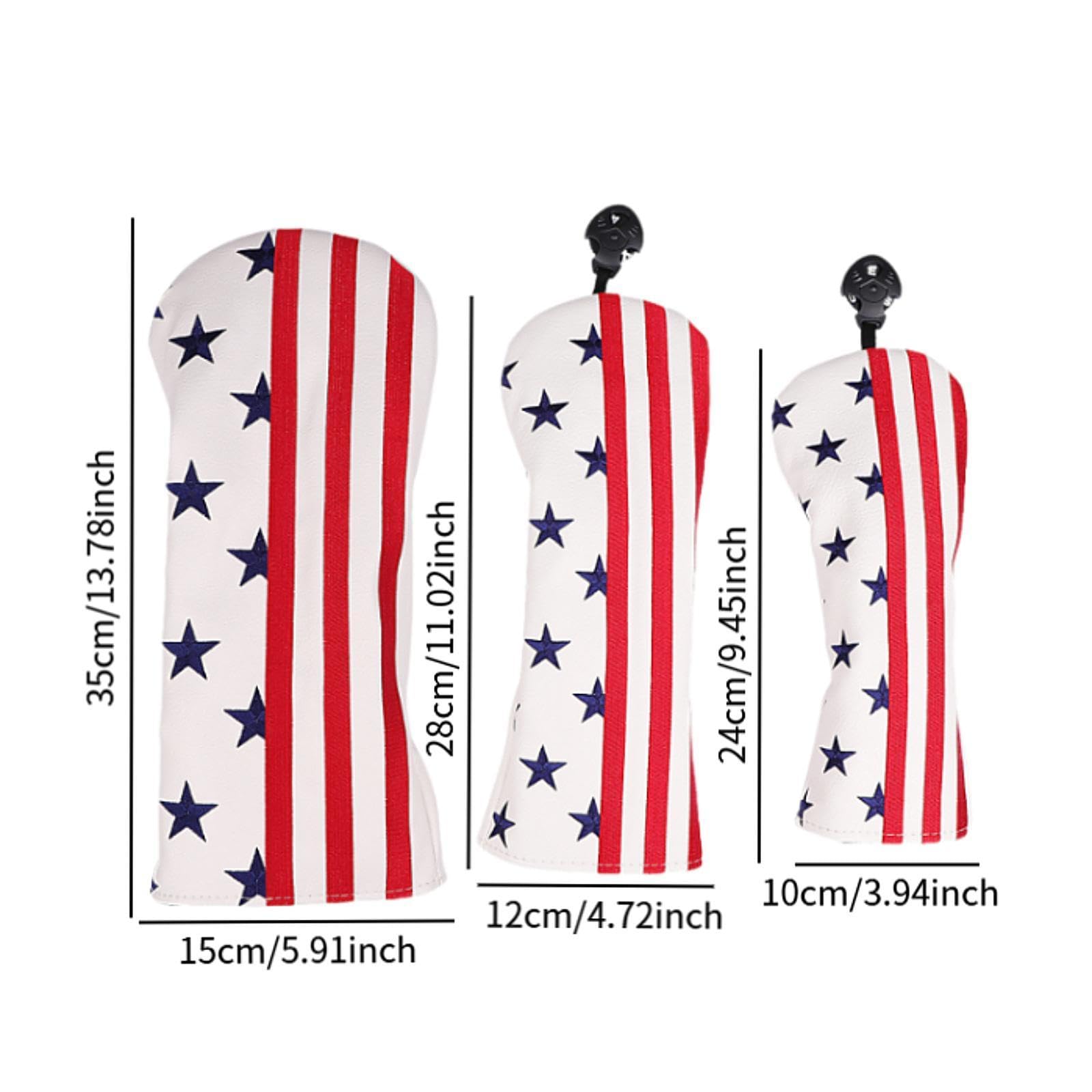 MERIGLARE Juego de 3 Fundas para Palos de Golf: Drivers, Maderas de Híbridos.