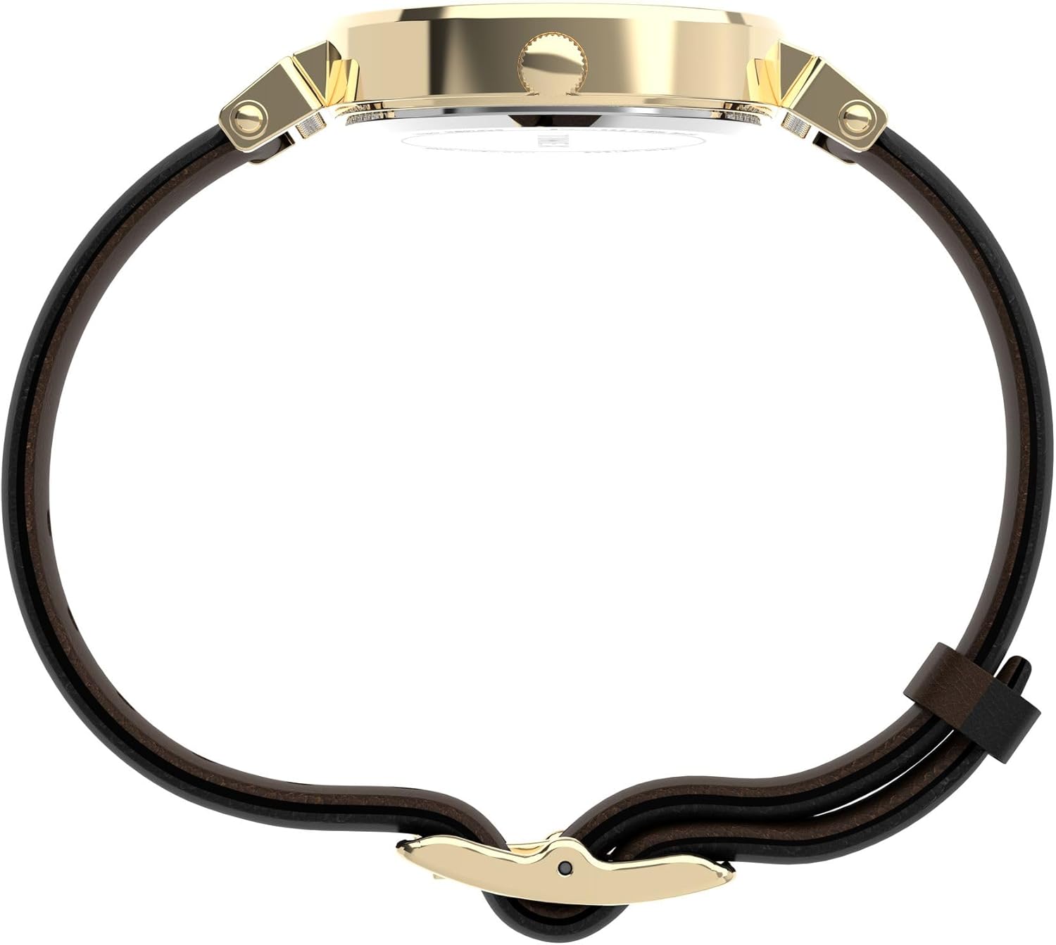 Timex Women's Main Street 31mm Watch - Black Strap Silver Dial Gold-Tone Case - Image 2