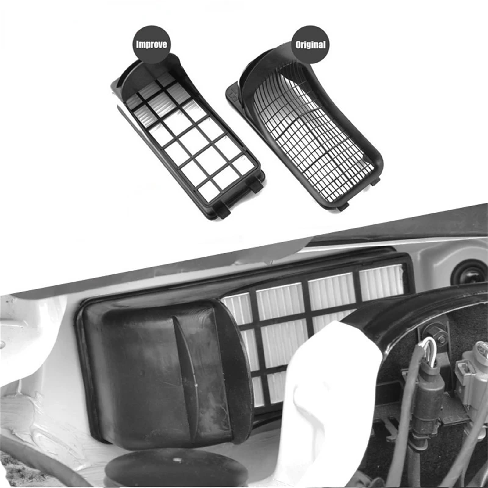 Filtro de cabina Compatible con VW Polo 2011-2021 Compatible con Jetta Santana 2011-2019 Compatible con Skoda Fabia Rapid 2011-21 Conjuntos de filtros externos Filtro de aire(3 Filter and house)