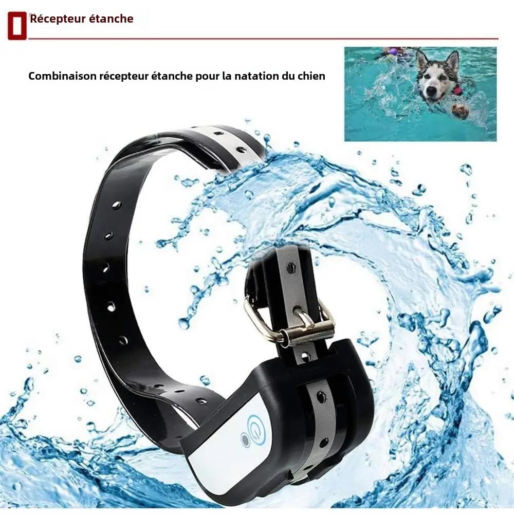 Système de clôture électronique sans Fil pour Chien de Compagnie 2 en 1 et Collier de Dressage pour Chien Bip Choc Vibration Formation et Fonction de clôture(pour 1 Chien)